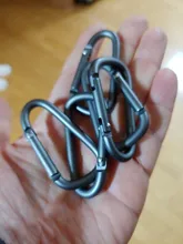 5 unids/lote D-Tipo de aleación de aluminio mosquetón hebilla equipo de Camping mochila hebilla botella de agua colgando hebilla de gancho Keychai