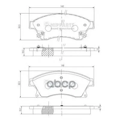 Brake pads Chevrolet Cruze/Opel Astra J 1" 10-Front Nipparts N3600914 Nipparts art. N3600914
