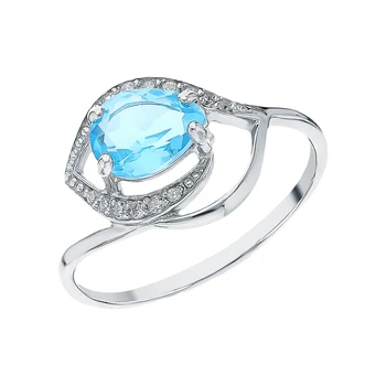 

Silver ring with cubic zirconia sunlight sample 925