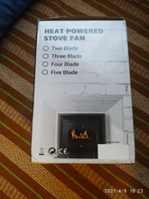 Wood Burner Stove-Fan Fireplace Heat-Powered 4-Blade Log Heat-Distribution Black Home