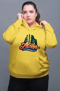 

Angemiel Wear Aloha Enjoy Life Yellow Women 'S Hooded Sweatshirt