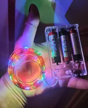 Light-String Garland Copper-Wire-Lights Battery-Power Festoon Fairy LED Christmas Feimefeiyou