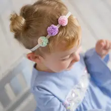 PixyLove Девушка Малыш Бандана в греческом стиле акриловыми помпонами