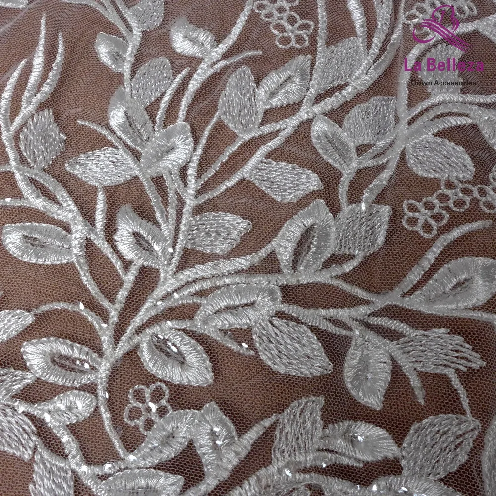 Super La Belleza новая кружевная ткань с вышивкой, очень красивая Высококачественная кружевная ткань для свадебного платья, 1 ярд