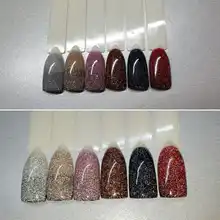 MIZHSE-esmalte de uñas en Gel UV, barniz de uñas semipermanente brillante en 6 colores, 10ML