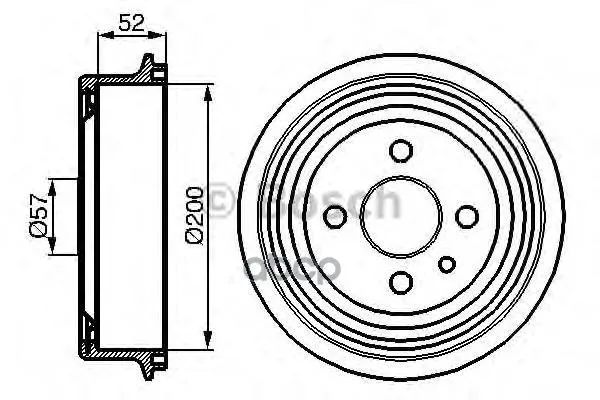 Барабан Тормозной Opel Ascona/Kadett/Astra/Vectra 200x50мм Bosch арт. 0986477018