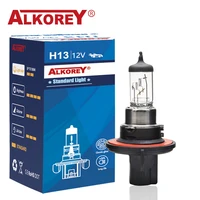 Alkorey 2PCS H13 9008 12V 60/55W Clear Auto Headlight Bulbs Warm White 3350K Car Lights Driving Lamp Halogen Lamps 2