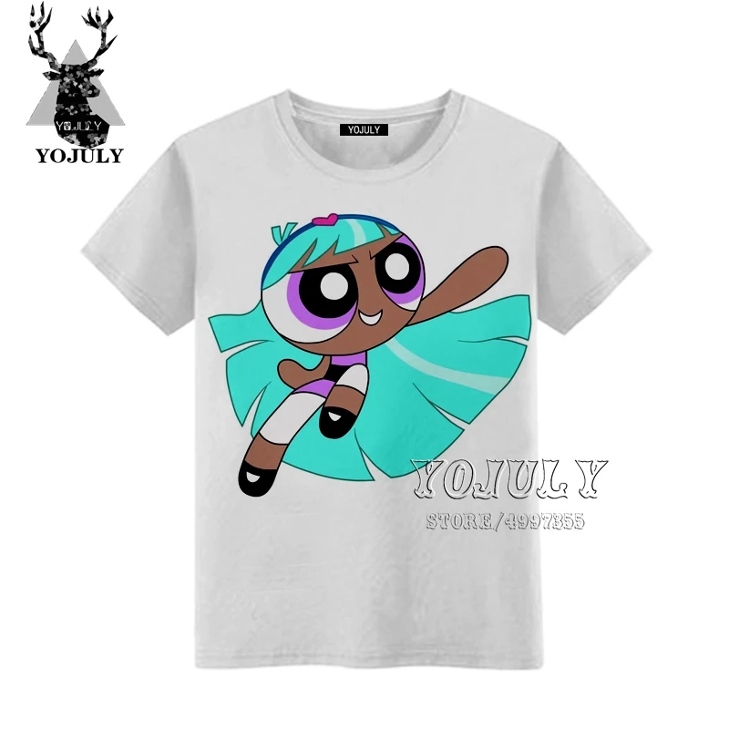 YOJULY The Powerpuff/детская одежда с 3D-принтом для маленьких девочек и мальчиков детская футболка Лидер продаж, модная одежда с круглым вырезом, A470 - Цвет: 22