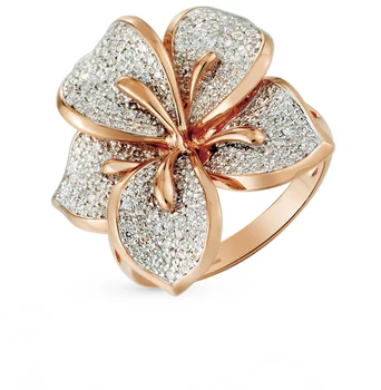 

Gold ring with diamonds sunlight sample 585