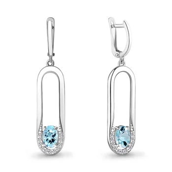 

Silver earrings with Topaz