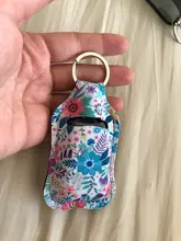 Botella desinfectante de manos, Mini botella portátil de Gel de silicona para viaje, botellas rellenables con soporte para llavero, 30ml, 2 unidades
