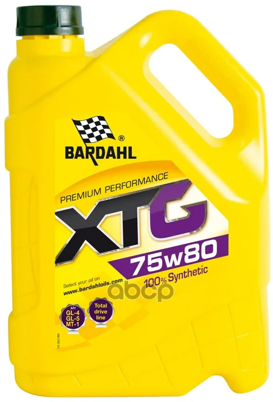 75w80 Xtg Gl4/Gl5/Mt-1 5l(Синт. Трансмисионное Масло) Bardahl арт. 36373