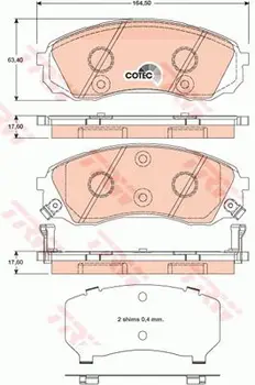 

Brake pads HYUNDAI H1 02-/KIA CARNIVAL 06 front TRW G
