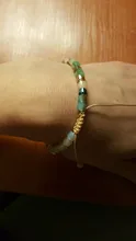 Pulsera con cuentas de cristal para mujer, longitud ajustable, 1 Uds., joyería hecha a mano