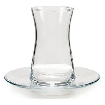 

Set of 6 Cups with Plate Paşabahçe (6 Pieces) (20 x 6,5 x 23 cm)