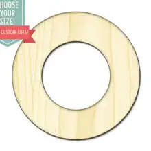 Кольцо с вырезами по дереву-на заказ Выберите свой размер-Лазерная Резка деревянных художественных принадлежностей Настенный декор свадебный детский DCS0049