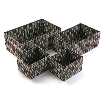 

Set of Stackable Organising Boxes Textile (4 Pieces) (25 x 15 x 38 cm)