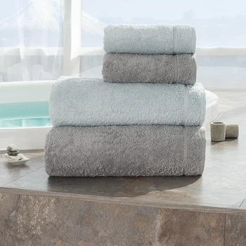 

Set of towels BB towels color: white blue & warm gray (50x100 cm-2 pcs, 70 X150 cm-2 pcs)