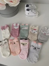 YWHUANSEN-Calcetines de malla de verano para recién nacidos, bonitos calcetines de dibujos animados para niñas, calcetines finos de algodón suave para niños, 5 par/lote