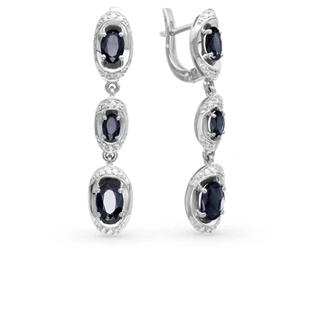 

Gold earrings with sapphires and diamonds sunlight sample 585