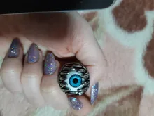 SLZBCY-anillo de acero inoxidable con diseño de garra de dragón para hombre, sortija de ojo malvado, fiesta, Anime, Calavera, Hip Hop