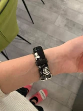 Correa de cuero fresco para Apple Watch, banda de reloj de 38mm, 42mm, 40mm, 44mm, flor para iwatch 4, 3, 2, 1, serie 5, 6 se