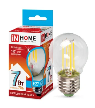 

Lamp led led-ball-Deco 7 W 230v E27 4000 K 630lm transparent in home