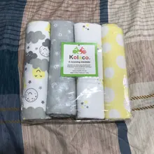 76*76 4 unids/lote muselina de algodón de bebé de franela mantas suave recién nacido bebé pañales de bebé Swaddle Wrap cubierta de paseo Mat