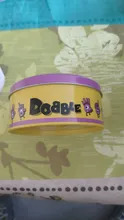Clásico Dobble 55 lugar que Dobble lugar tarjeta juego juguete caja de hierro puerto IR de Camping Hip niños Juego regalo básicos versión en inglés