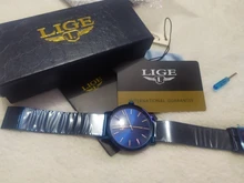 LIGE-Reloj de pulsera de acero inoxidable para Mujer, accesorio de lujo, resistente al agua, informal, de cuarzo