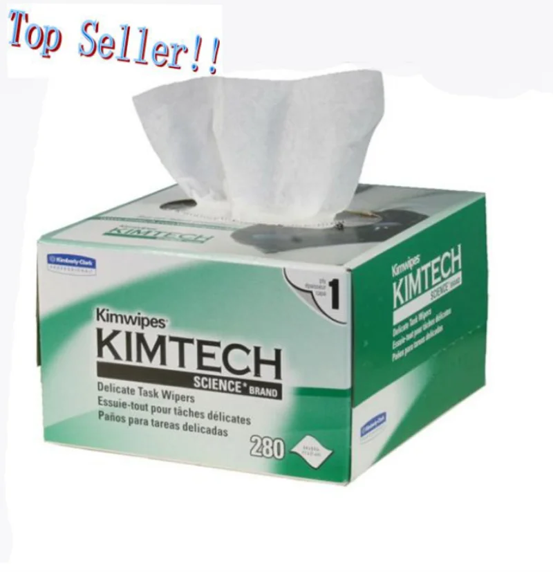 Поддержка FiberCleaningTool Kimwipes dustfreepaper280 шт/коробка деликатные Стеклоочистители