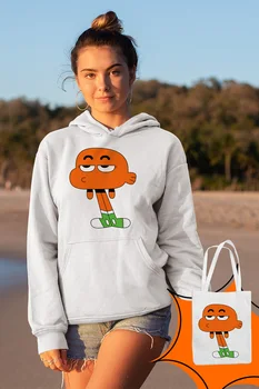 

Angemiel Wear VAE Sıkkın Darwin White Women 'S Hooded Sweatshirt Bags Kombin