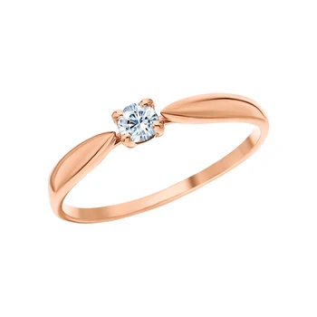 

Gold ring with diamonds sunlight sample 585