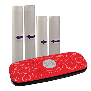 

Vacuum sealer oursson vs0434-included 5 packs and 5 rolls, pack fruit, berries, mushroom, meat meal групу