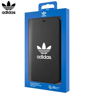 Adidas license iPhone XR Flip Cover Case Black