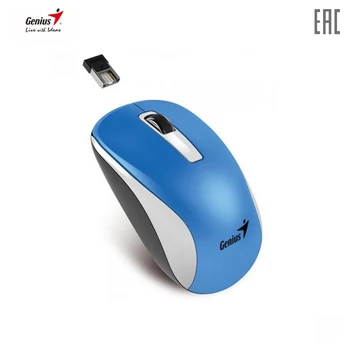 

Mouse Genius 31030114110 Computer Peripherals wireless gaming mice mouses for a laptop PC NX-7010 white+blue blister 2.4GHz wireless BlueEye 1200 dpi 1xAA
