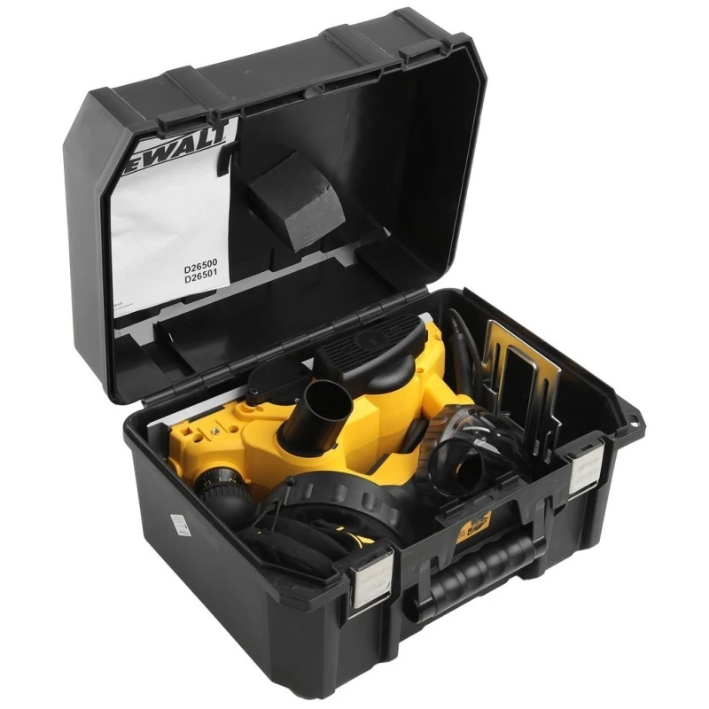 Рубанок электрический DeWalt D26500K (Мощность 1050 Вт, ширина обработки 82 мм, глубина до 4 мм, кейс)