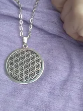 1PC De la flor De la vida budista collar largo cadena semilla De la vida Geometría Sagrada Fleur De Vie De Yoga collar Namasté