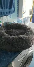 FortyLions-Cama larga de felpa para perros y gatos, cojín largo de felpa super suave y esponjoso para mascotas, cómoda para casa