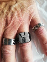 Personalizado grabado por encargo nombre anillo con foto de acero inoxidable anillos de sello para hombre foto familiar hombre de compromiso anillos de boda
