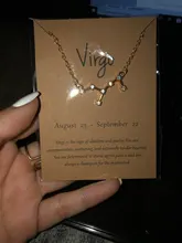 Signo del zodiaco de estrella de cartón para mujer, collares de constelación de 12, colgante de cristal dorado, collares de cadena de Gargantilla, joyería de regalo para cumpleaños