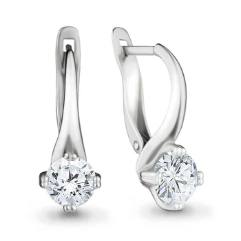 

Aquamarine earrings with Swarovski cubic zirconia, 925 sterling silver