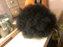 8 pulgadas Afro corto Puff moño de pelo sintético Chignon pelo para las mujeres de cola de caballo rizado peinado Clip de extensiones de cabello