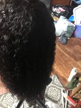 RESHINE-Peluca de pelo rizado de Mongolia, cabello humano con encaje frontal 13x4, 180%, 13x6, cierre de encaje rizado, prearrancado