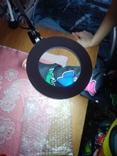 Lámpara de escritorio de lupa plegable profesional, luz LED de lectura con tres modos de atenuación, fuente de alimentación USB, 5 aumentos