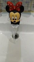 Minnie de disney de agua para niños, extensor de grifo de silicona con dibujos animados, ahorro de agua, herramienta de extensión de grifo, ayuda a los niños a lavarse las manos