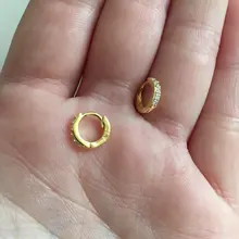 CANNER-pendientes redondos de Plata de Ley 925 auténtica para mujer, Micro incrustaciones, aros, joyería de diamante de circonio, 6, 7, 8, 9mm