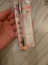 Cabezal de esponja Dual, sello de silicona gradiente, cepillo de pluma para uñas, mango de polvo brillante para esmalte de Gel de uñas, estampado floreado, SA944, 1 Uds.