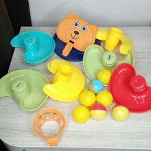 Pelota montón de rompecabezas de Torre juguetes para bebés sonajero Spin Track educativos recién nacido juguetes para niños 1 y pasatiempos