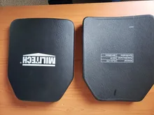 Placa balística a prueba de balas, Panel NIJ Nivel 4 IV alúmina y PE, dos Uds. Independientes, armadura corporal ligera de 10x12 pulgadas, Militech